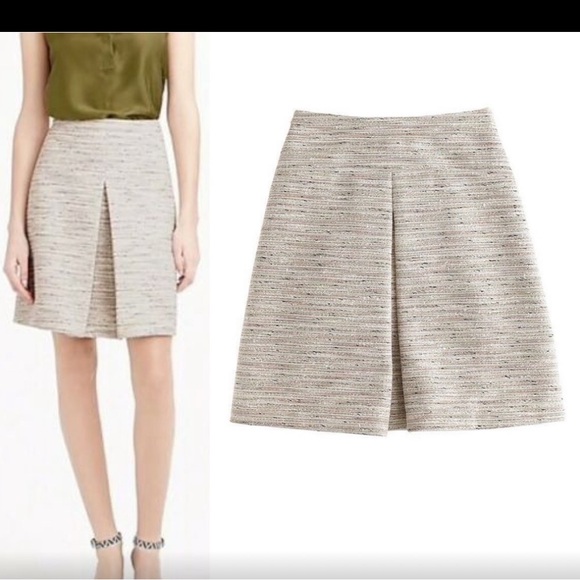 J. Crew Pink Pepper Tweed A-Line Skirt Size 10 - Picture 1 of 6